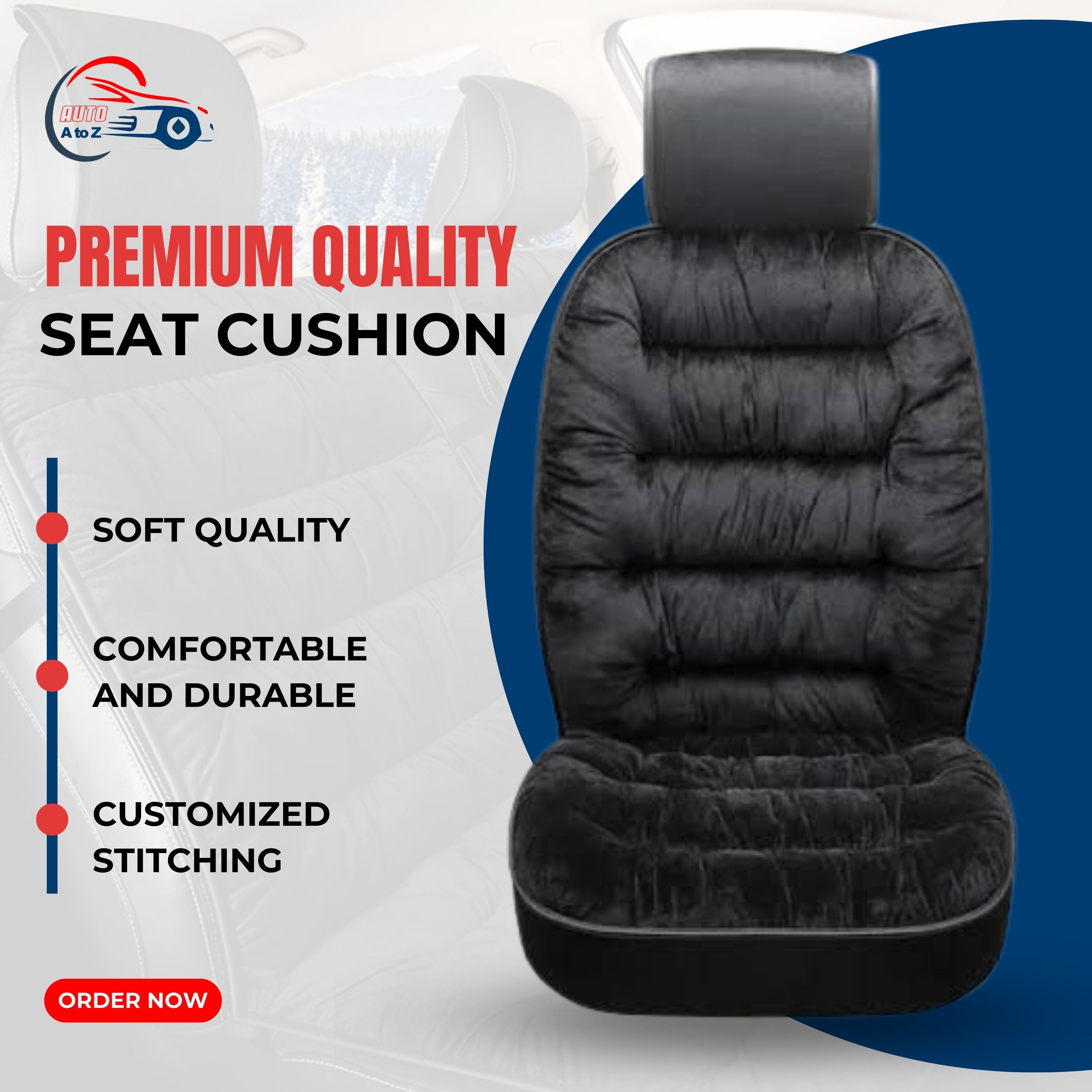 Velvet Soft Car Cushion